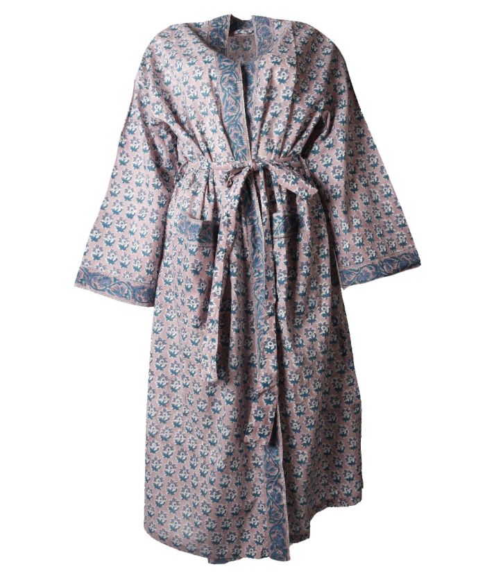 Lange kimono met bloemenprint