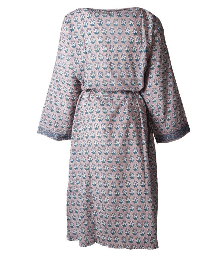 Lange kimono met bloemenprint