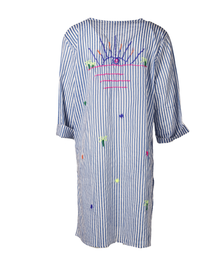 Lange tuniek met kleurrijke borduursels