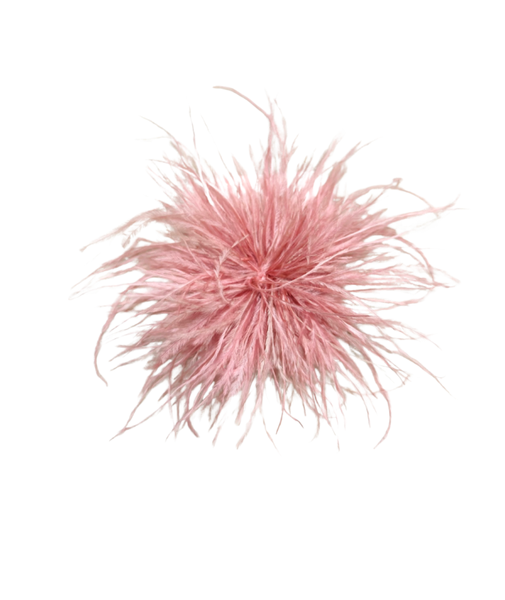 Veren broche / corsage in oudroze