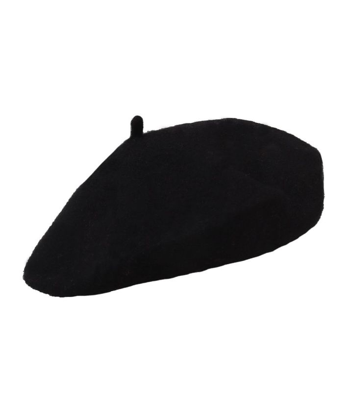 Wollen baret in zwart 