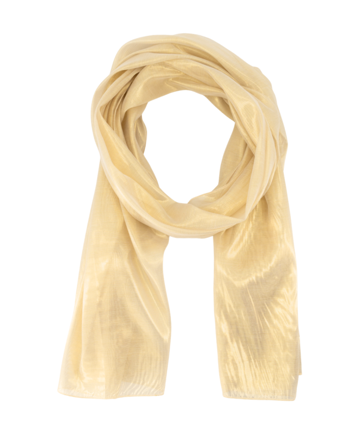 Mikki shimmer sjaal met lurex in zachtgoud