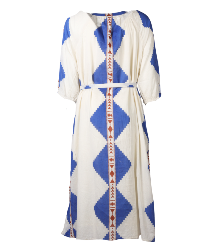Katoenen jurk met ikat print