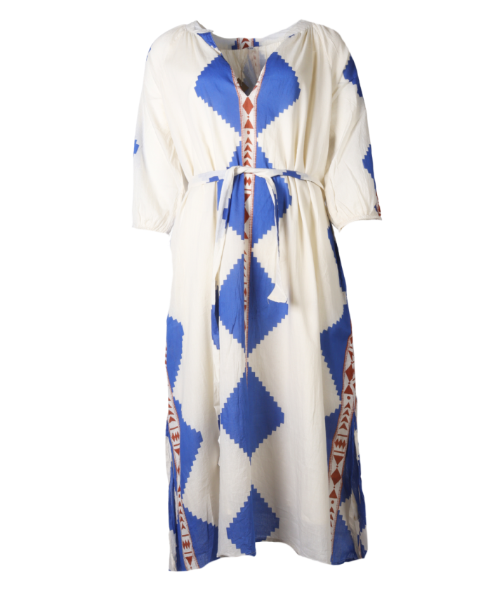 Katoenen jurk met ikat print