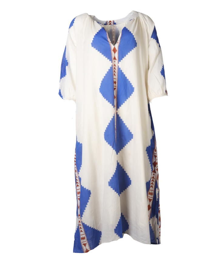 Katoenen jurk met ikat print
