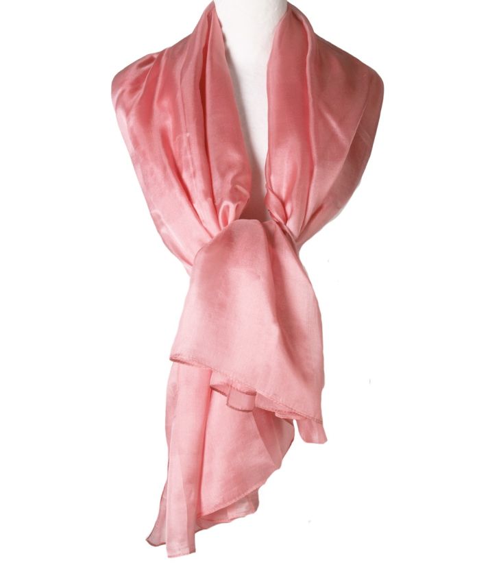 Zijden stola/sjaal in roze