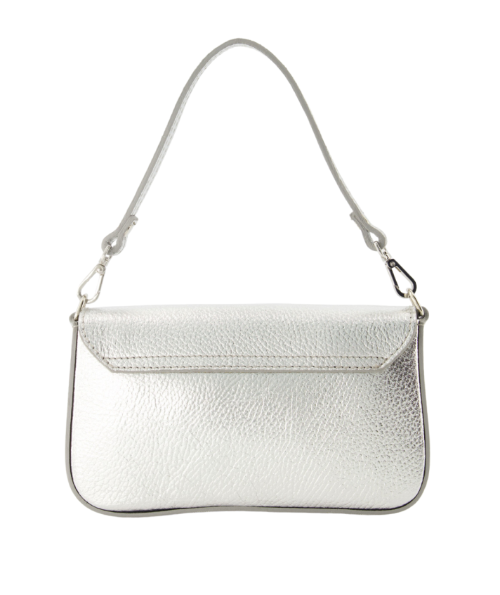 Kylie metallic lederen clutch