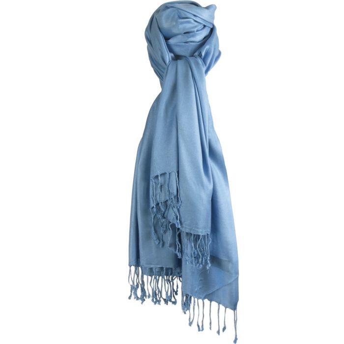 Onveilig gevangenis Uitmaken Jeansblauwe pashmina sjaal - bouFFante