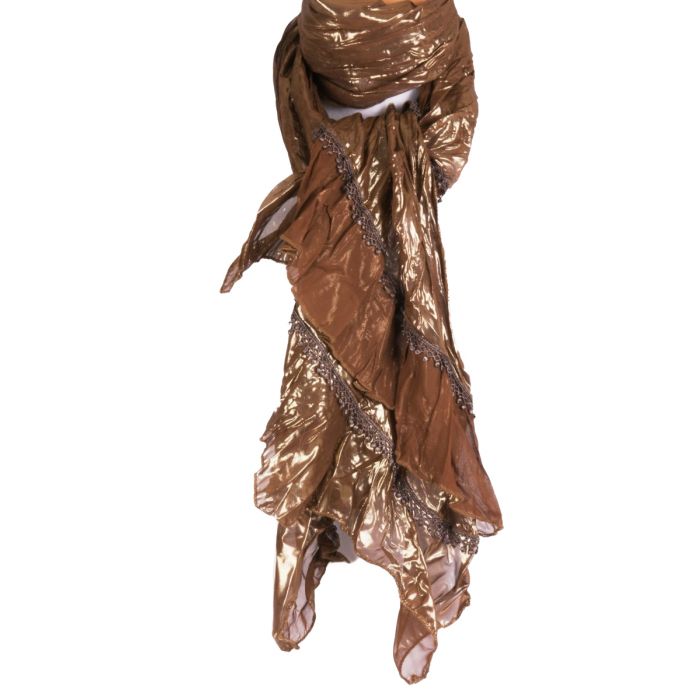Emuleren huichelarij buste Sjaal in cognac en goud - bouFFante