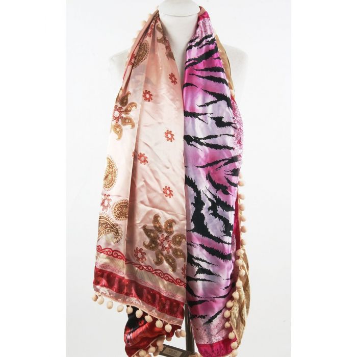 Verbergen klinker op vakantie Samengestelde sjaal uit 4 mixed prints sjaals - bouFFante