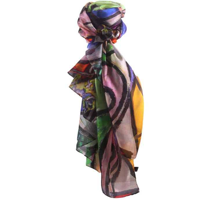 Landelijk markt Toezicht houden Zijden sjaal/stola met schildering van Picasso - bouFFante