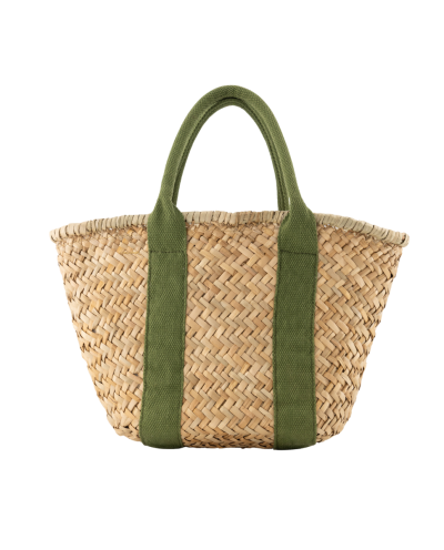 Zafira raffia gevochten handtas