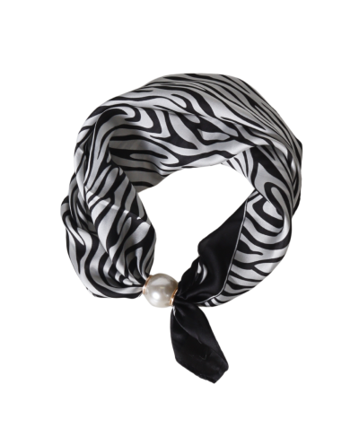 Zebra sjaaltje met parel