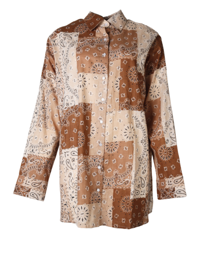 Blouse met bandana print