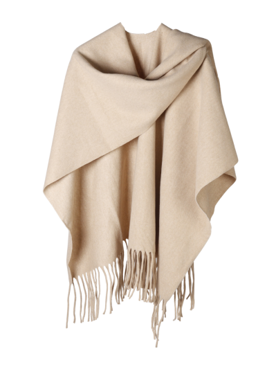 Omslagdoek/cape met franjes