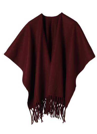 Omslagdoek/cape met franjes