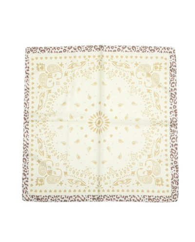 Botergeel bandana sjaaltje met luipaardprint