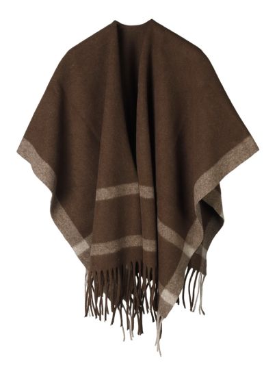 Omslagdoek/cape met grote ruit