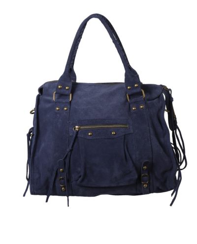 Large suède city bag