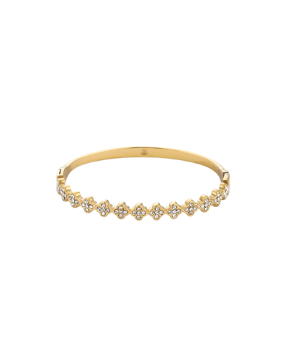Clover bangle armband met strass steentjes