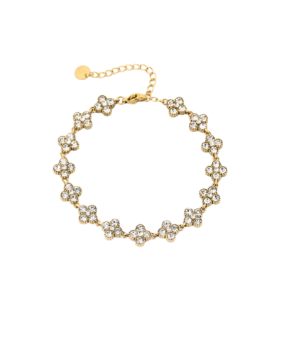 Clover armband met strass