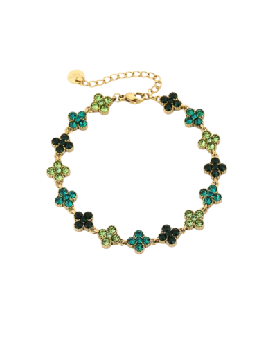 Clover armband met strass