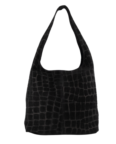 Suède croco shopper