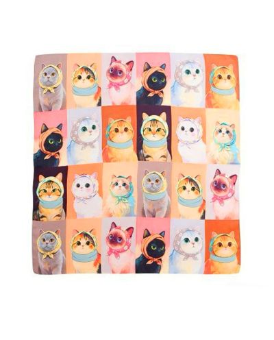 Sjaaltje met kattenprint