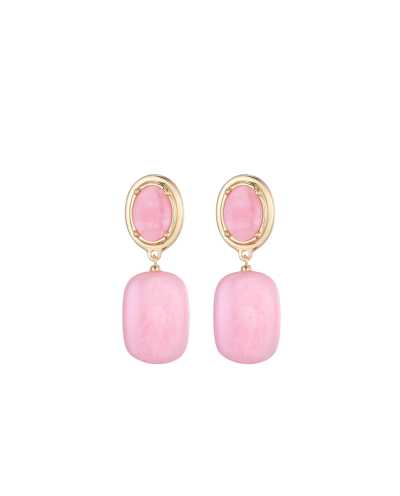 Oorbellen met marmerlook hanger