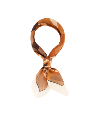 Zijde-blend sjaal met abstracte print