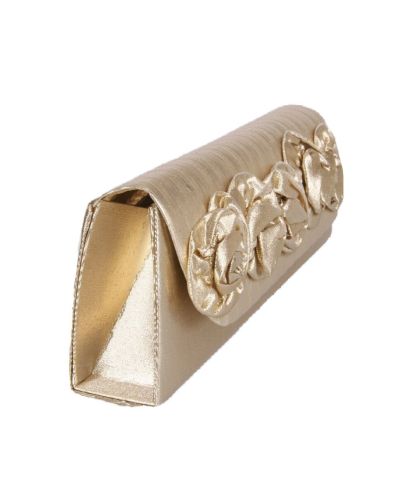 Avondtasje met 5 roosjes in de kleur goud