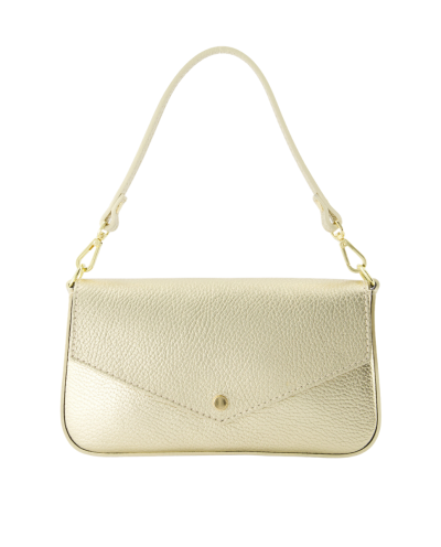 Kylie metallic lederen clutch