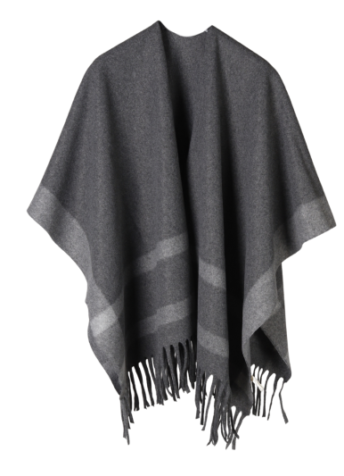 Omslagdoek/cape met grote ruit
