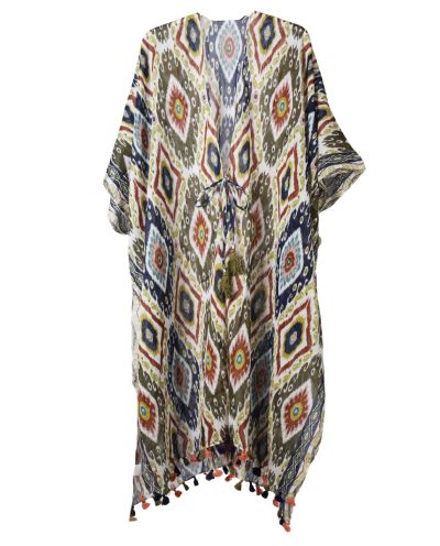Luchtige katoenen kimono – Azteken print