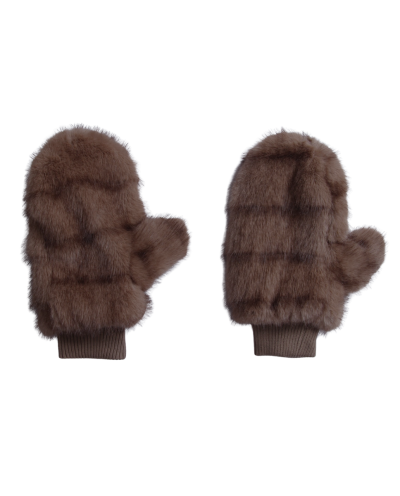 Gemêleerde kunstbont handschoenen