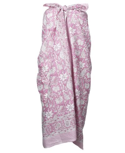Kelly sarong in lila met bloemenprint