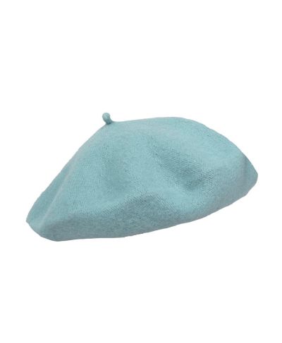 Wollen Franse baret in mintgroen