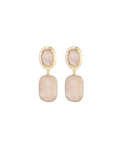 Oorbellen met marmerlook hanger