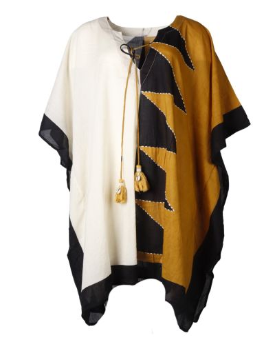 Kaftan met colorblock print
