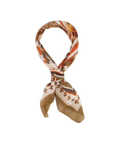 Zijde-blend sjaal met abstracte print