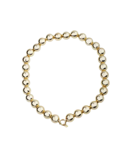 Goudkleurige kralenketting met boeisluiting