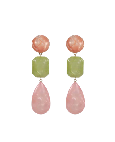 Statement oorbellen pastel kralen