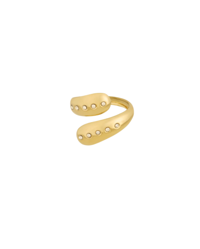 Chunky teardrops ring met strass