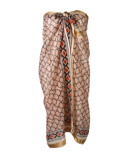 Sarong met ornament in oranje