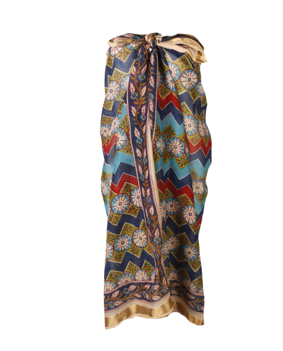 Sarong met zigzag print