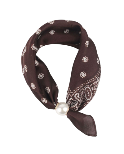 Bandana sjaaltje met parel sluiting