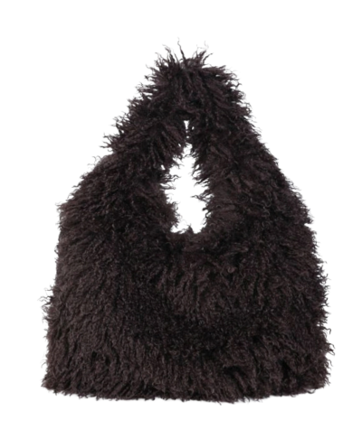 Faux schapenvacht shopper
