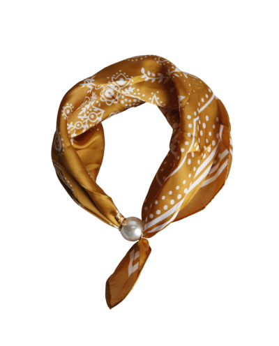 Bandana sjaaltje met parel sluiting