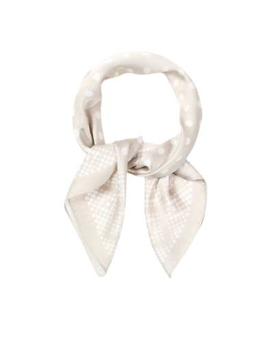Mixed polkadot satijnen sjaaltje