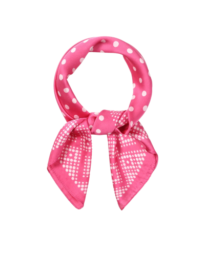 Mixed polkadot satijnen sjaaltje